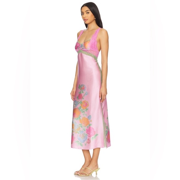 FREE PEOPLE NWT Just Dreamy Maxi Slip / Sweet Lilac Combo Size M - Picture 6 of 11